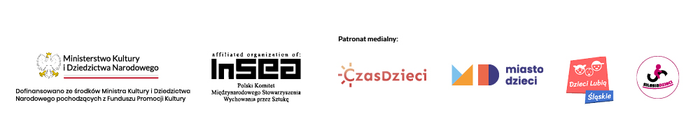 Logotypy: MKIDN, Czas Dzieci, Miasto Dzieci, Dzieci Lubią Śląskie, Silesia Dzieci