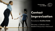 Infografika: Ewelina Cieśla, Contact Improvisation - Zakład Tańca Akademii Muzycznej w Katowicach, logotypy