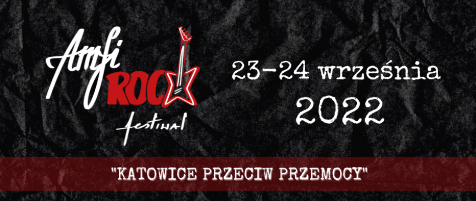 logo festiwalu amfirock, 23-24 września 2022 Katowice Przeciw Przemocy