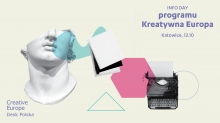 infografika: Infoday programu Kratywna Europa, Katowice 12.10, Creative Europe Desk Polska