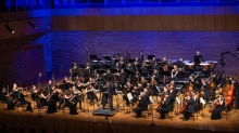 Orkiestra MASO w pełnym składzie podczas koncertu