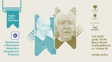 Grafika zapowiadająca spotkanie w ramach Śląskiej Sceny Literackiej