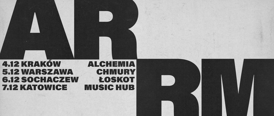 Plakat promujący koncert zespołu 